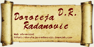 Doroteja Radanović vizit kartica